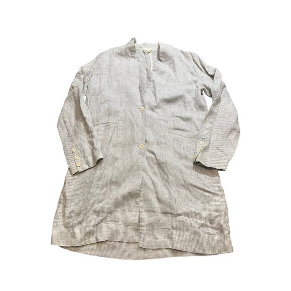 Eileen Fisher Jackets & Blazers - Eileen Fisher Womens S 100% Organic‎ Linen Jacket 3/4 Sleeve Lagenlook Artsy